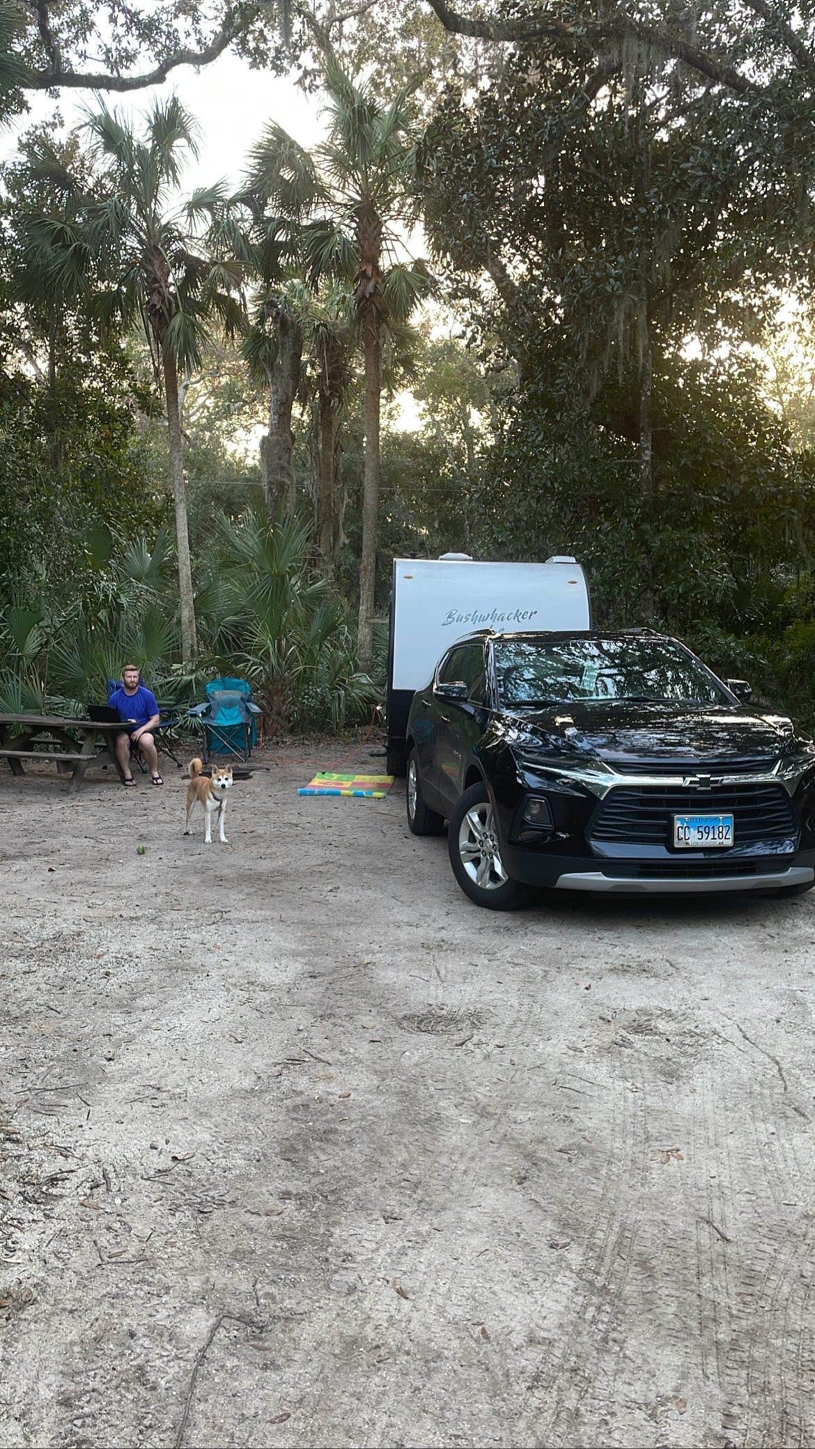 Samantha's photo of camping with pets at Tomoka State Park Campground near Ormond Beach, FL