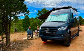 Santa F.'s photo of rv camping at Santa Fe Treehouse Camp near Glorieta, NM