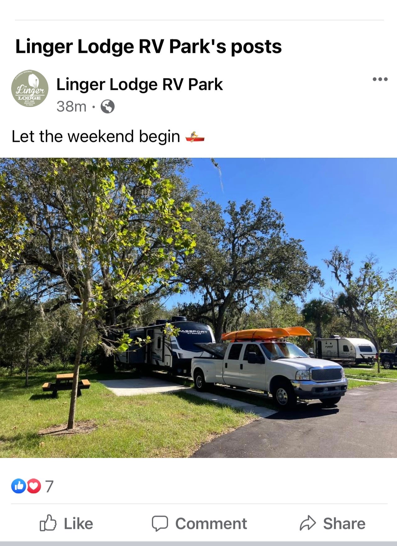 Camper submitted image from Linger Lodge RV Park & Restaurant - 2