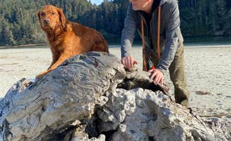 mary F.'s photo of camping with pets at Mackerricher State Park Campground near Covelo, CA