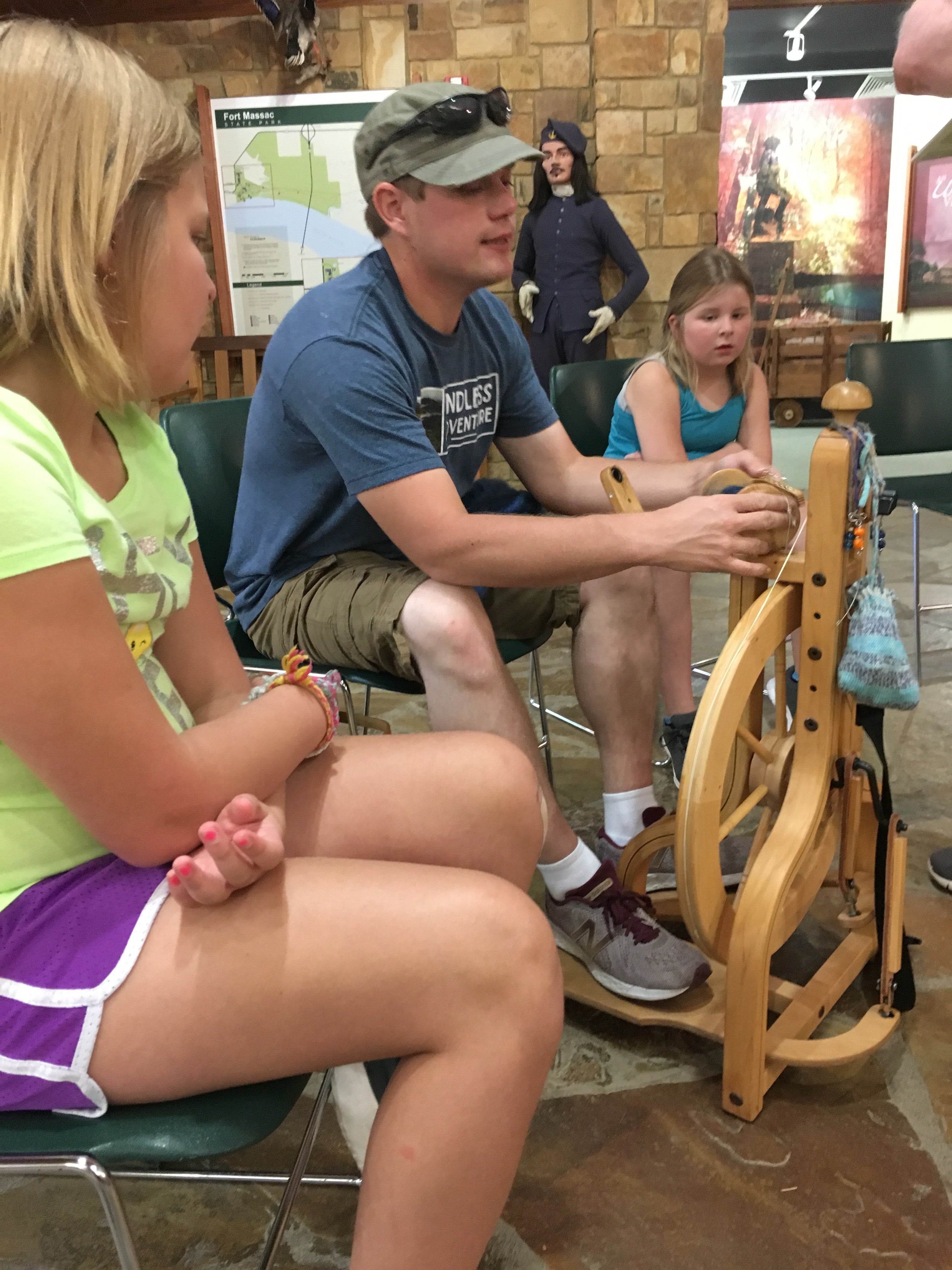 Spinning demo at the visitor center.