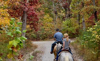 Deana A.'s photo of camping with a horse at Deam Lake State Recreation Area Campground in Indiana