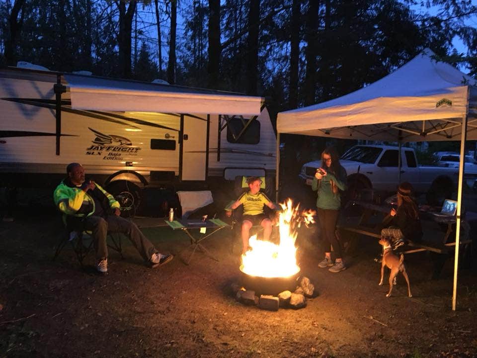 Chris D.'s photo of camping with pets at Elwha Dam RV Park near Joyce, WA