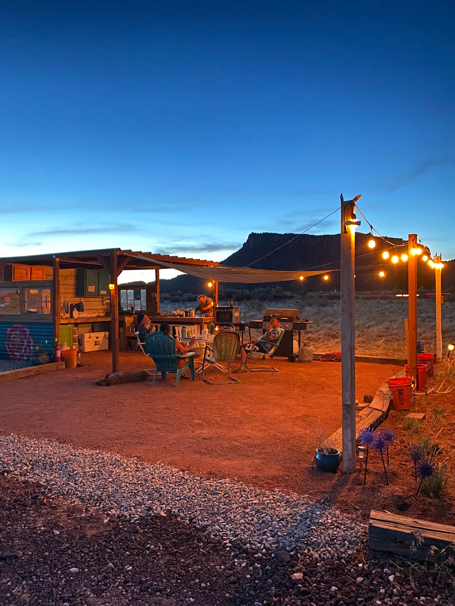 Shanti H.'s photo of camping with pets at Land Beyond Zion Stars & Sunsets near Hildale, UT