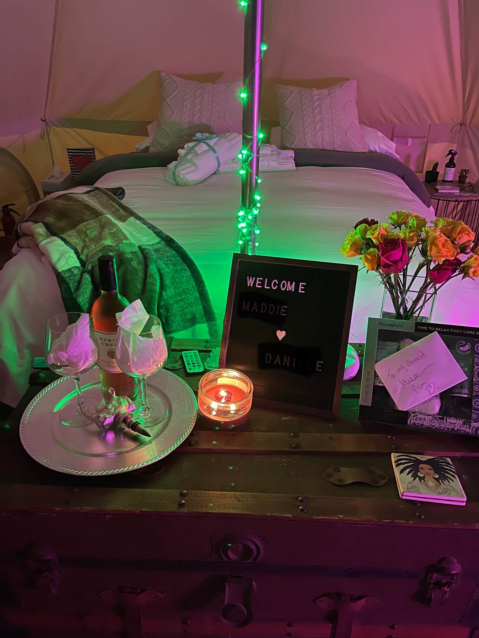 Rio B.'s photo of glamping accommodations at Glamp @ The Experience near Lanexa, VA