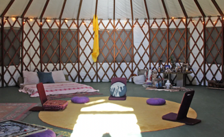 Ashley F.'s photo of tent camping at All You Need Institute - Yurt & Micro Cabin in Mississippi