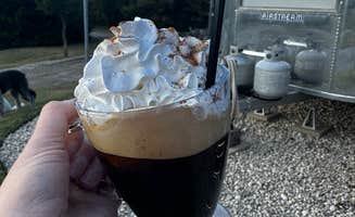 Sara B.'s photo of camping with pets at The Range Vintage Trailer Resort near Wilmer, TX