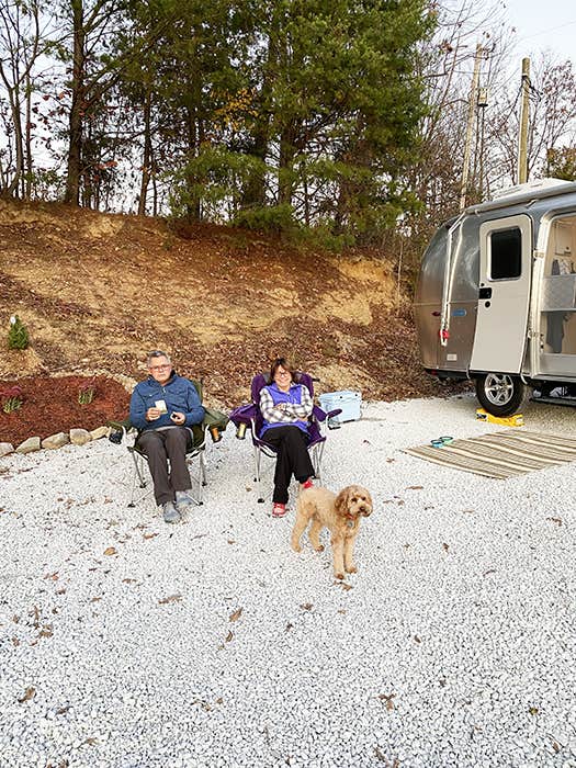 Dana S.'s photo of camping with pets at Brooks RV Park - full hookup The safest park in Louisville! near Elizabethtown, KY