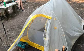 Steph H.'s photo of tent camping at North Egge Lake Camp near Bayfield, WI