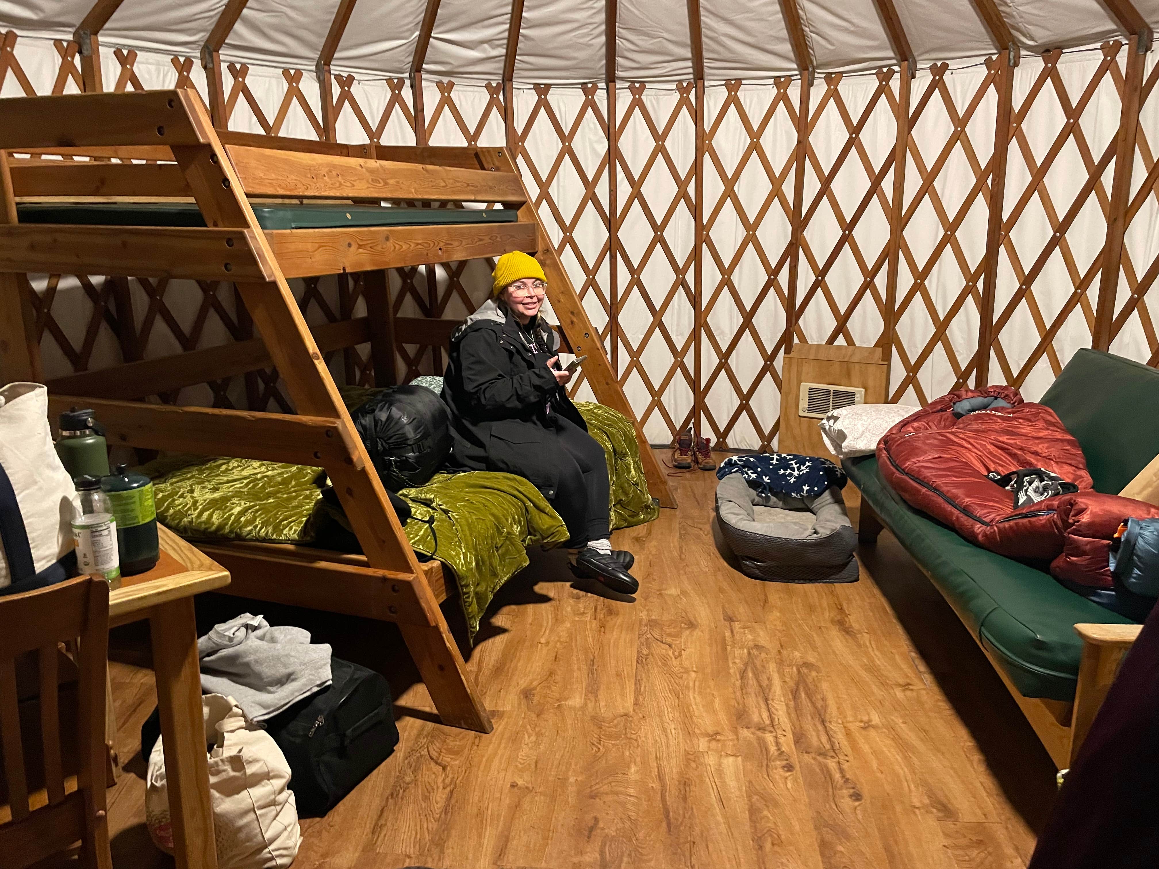 Stephani H.'s photo of glamping accommodations at William M. Tugman State Park Campground near Coos Bay, OR