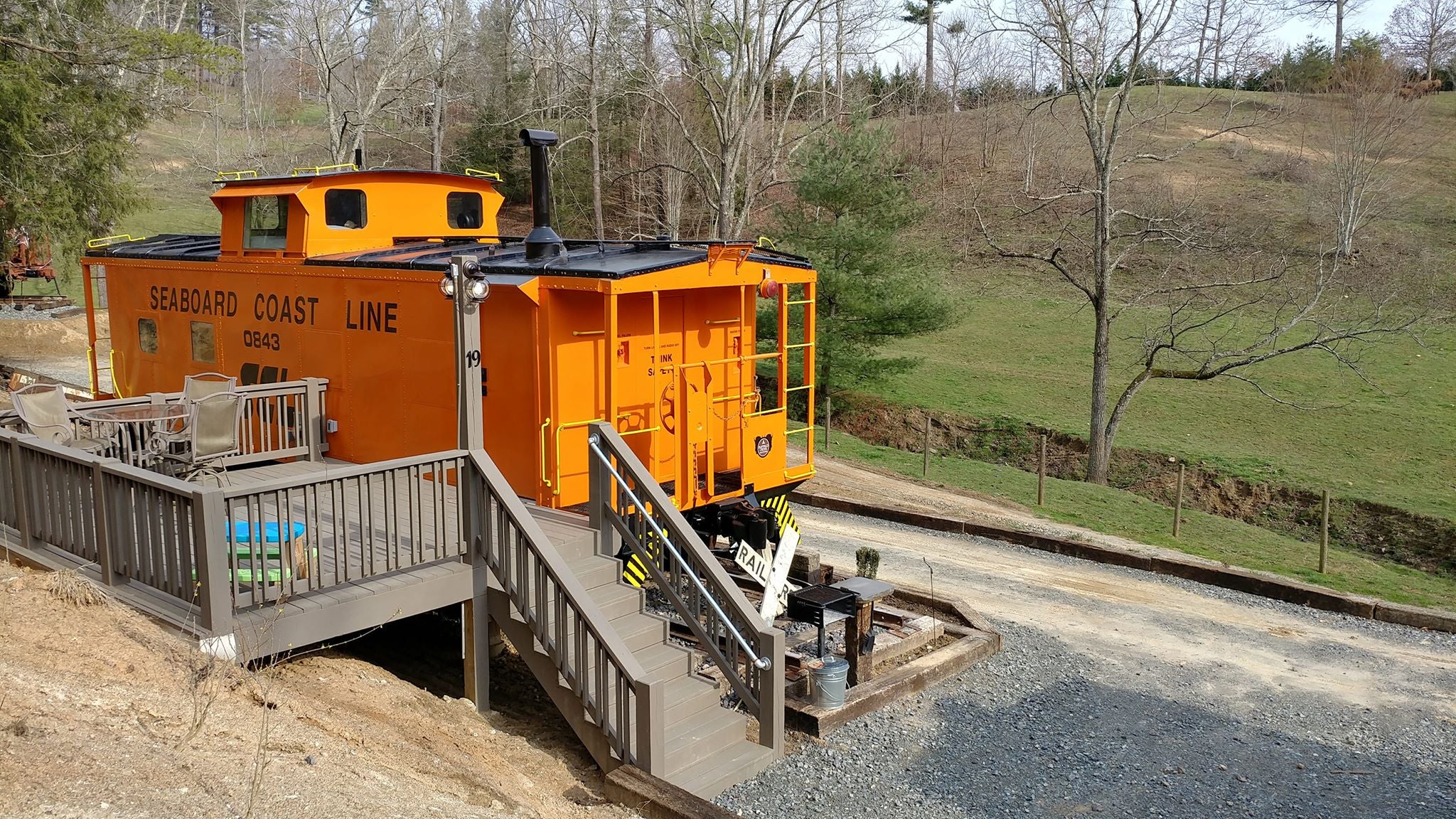 Camper submitted image from Buffalo Creek Vacation Rentals - Orange Caboose - 1