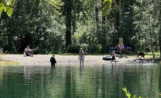 whispering P.'s photo of camping with pets at Whispering Pines RV Campground near Roslyn, WA