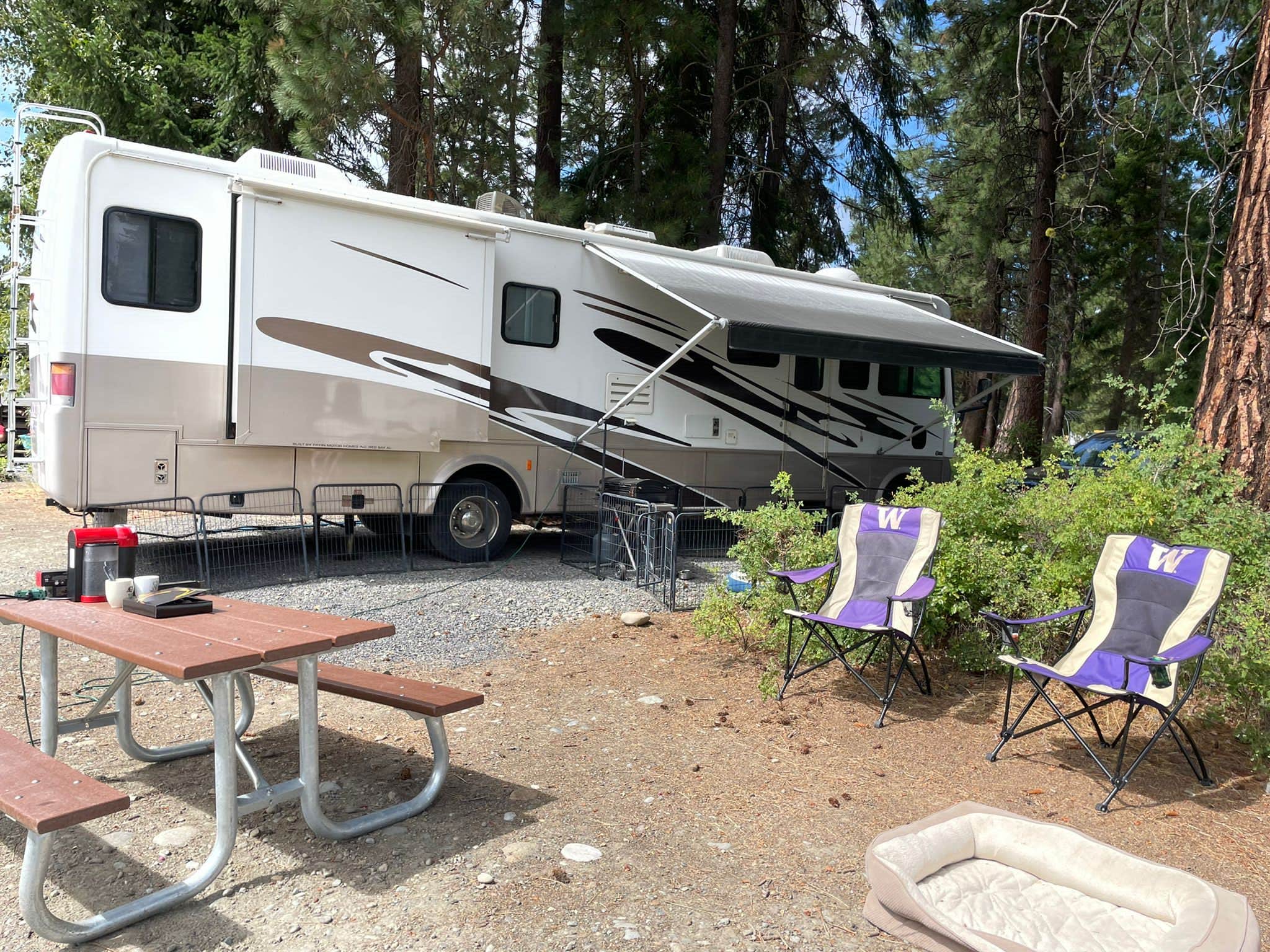 whispering P.'s photo of rv camping at Whispering Pines RV Campground near Mount Rainier National Park