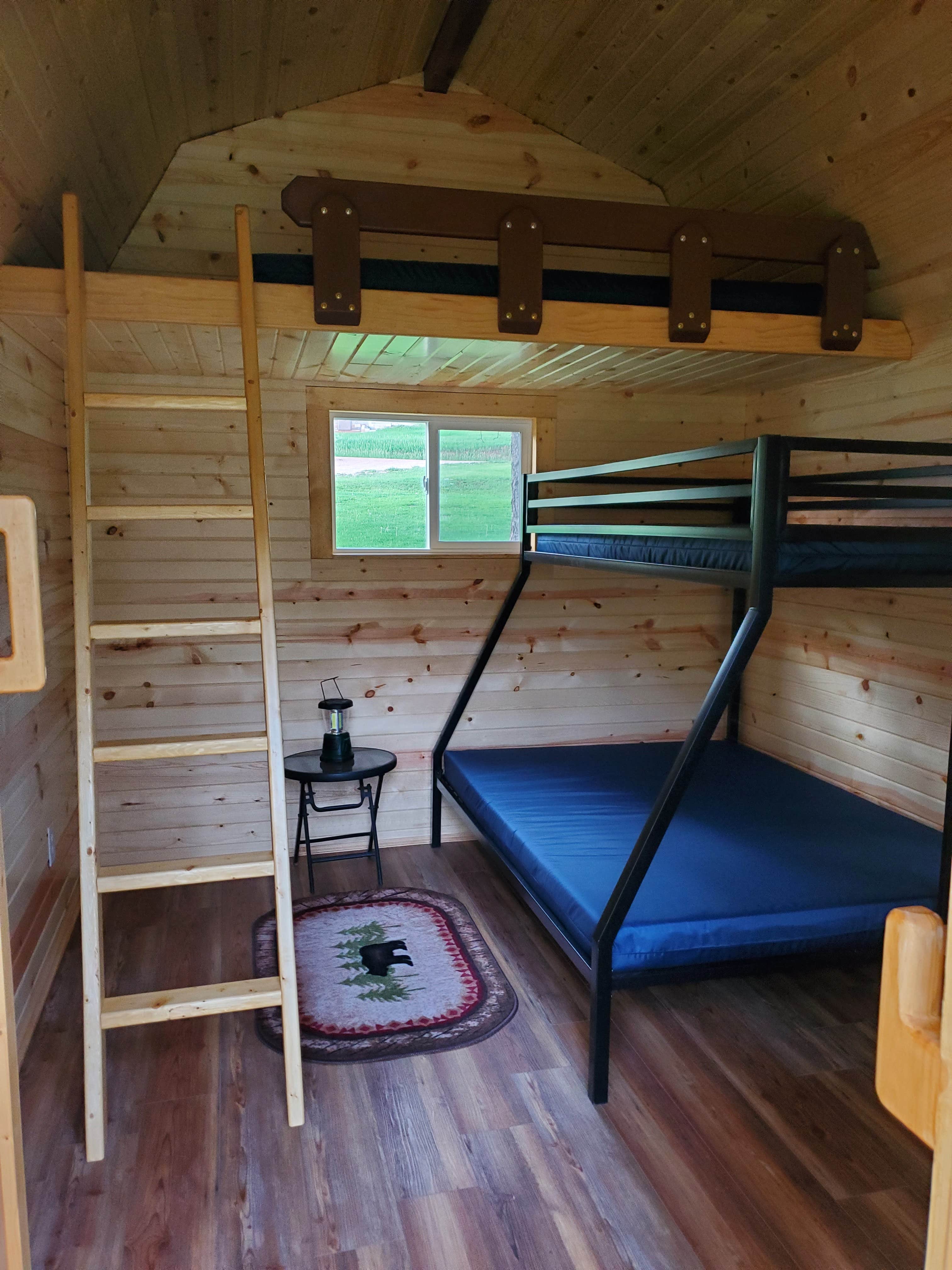 Tammy K.'s photo of glamping accommodations at Bear Den Cabins and Camp near Fairburn, SD