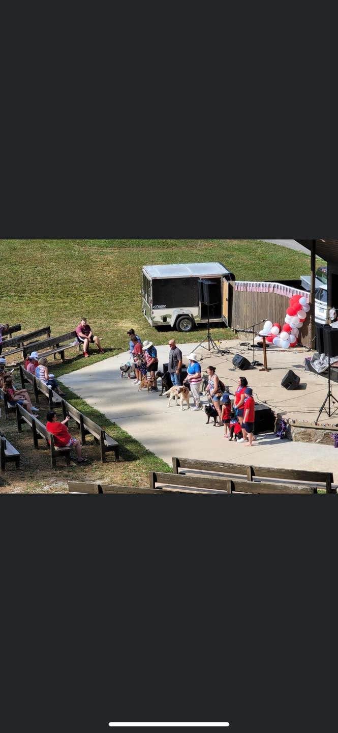 Tom F.'s photo of camping with pets at Posh Mtn Camping w/ Theater ·Hot-Tub ·Keg ·Firepit near Lynch, KY