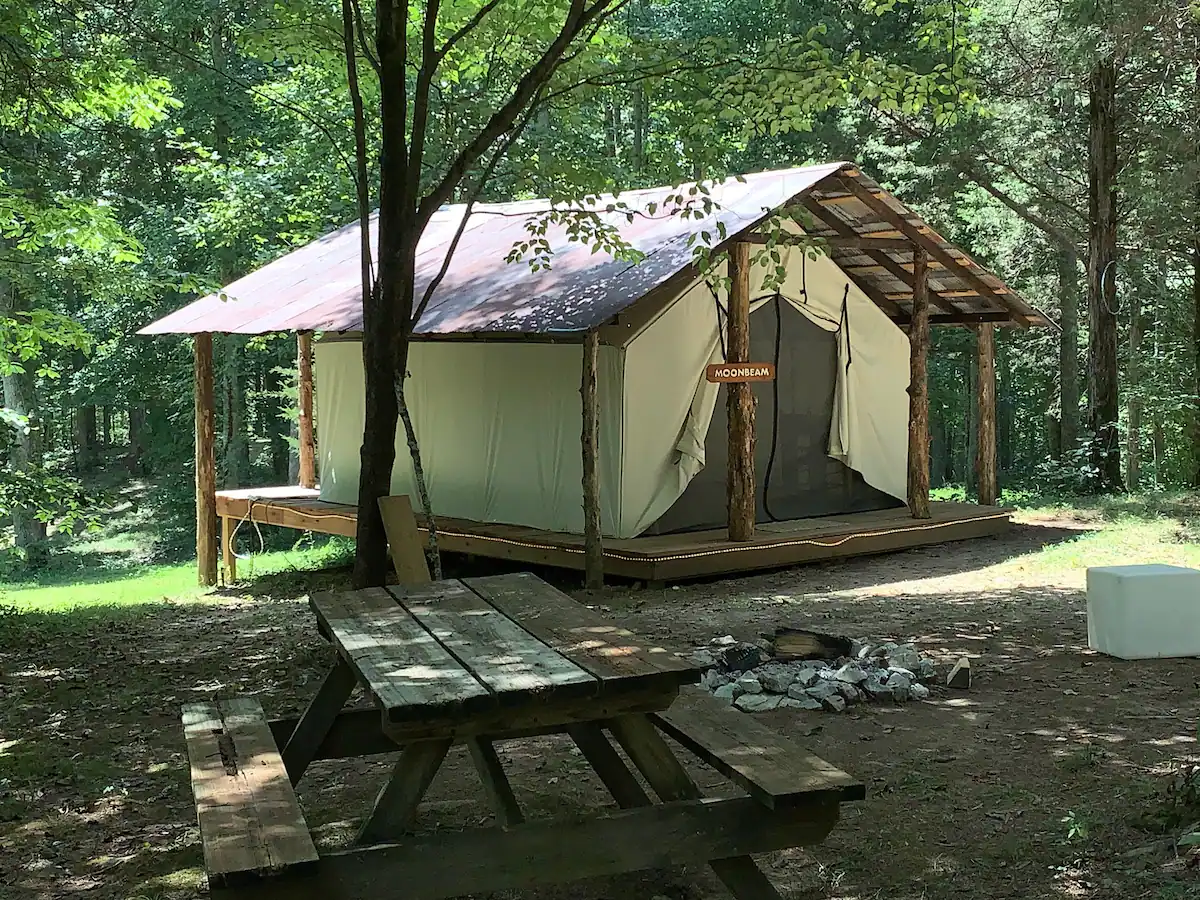Camper submitted image from Hidden Ridge Camping - Glamping Tents - 1