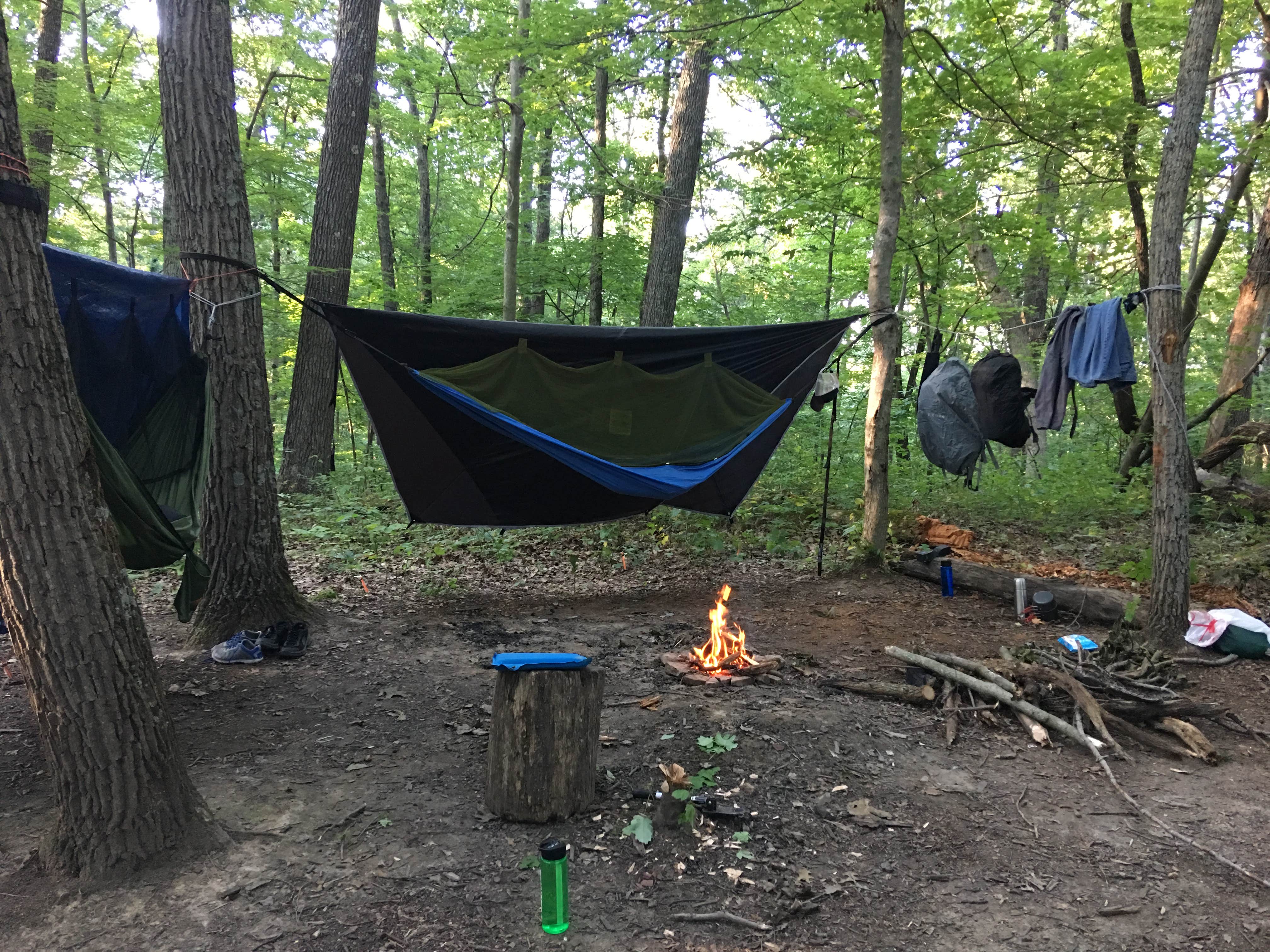 John B.'s photo of tent camping at Zaleski State Forest near Creola, OH