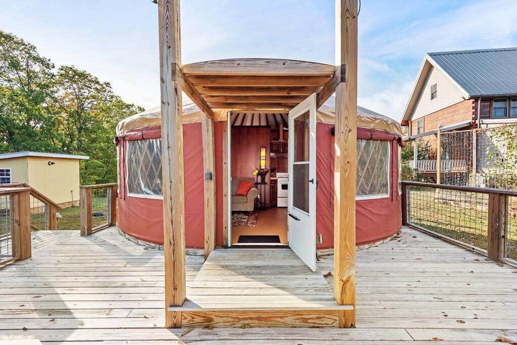 Camper-submitted photo at Skyland Ridge Yurt Vacation Rental near Rising Fawn, GA