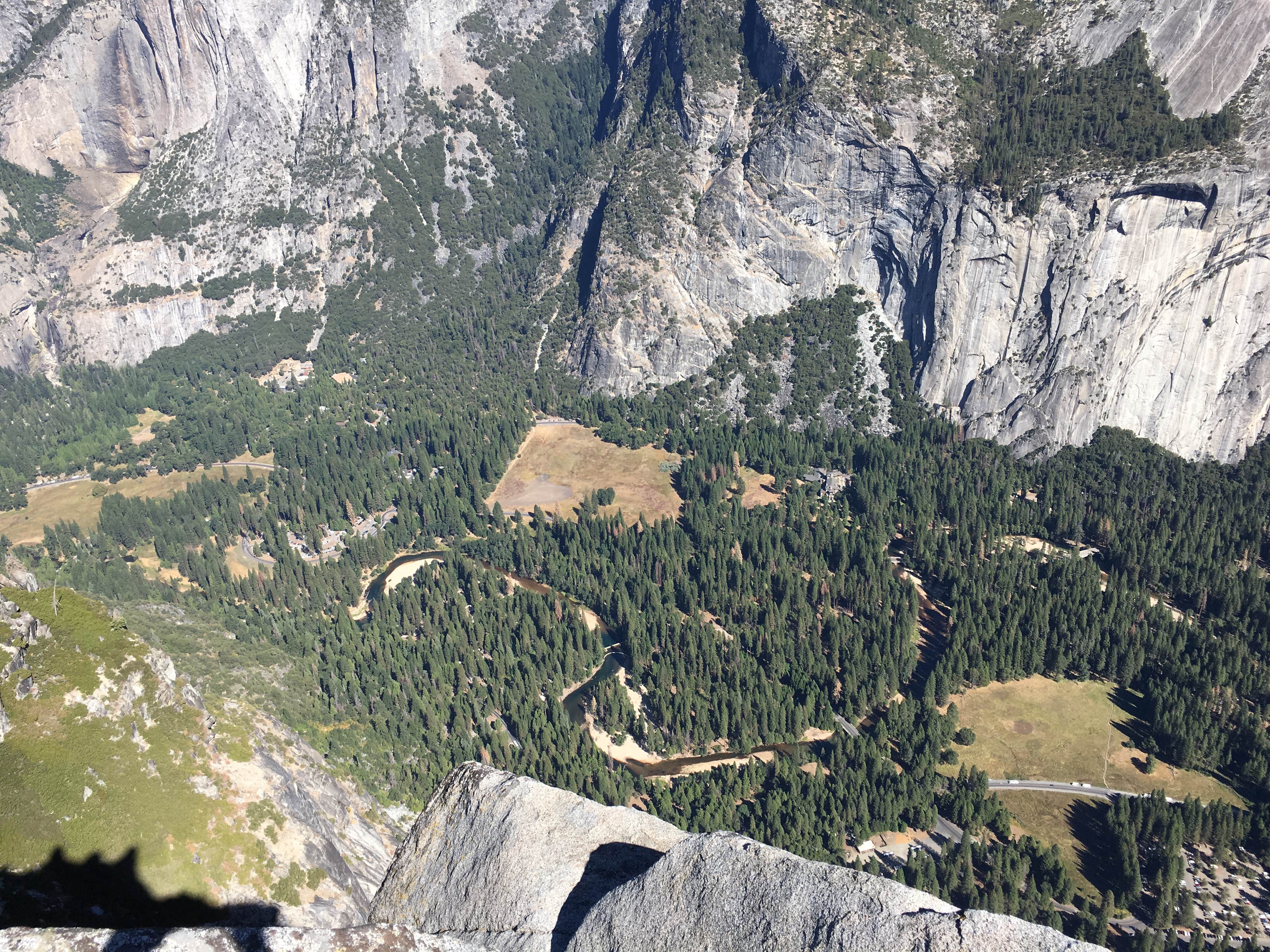 From Glacier Point looking into the valley and at Housekeeping Camp