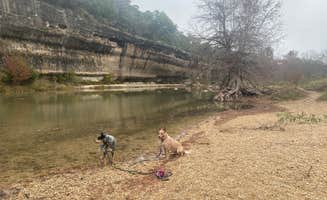 Shelly S.'s photo of camping with pets at Cedar Sage Camping Area — Guadalupe River State Park near San Antonio, TX