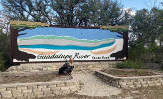 Shelly S.'s photo of camping with pets at Cedar Sage Camping Area — Guadalupe River State Park near San Antonio, TX