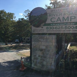 Entrance sign for the River Road Camp