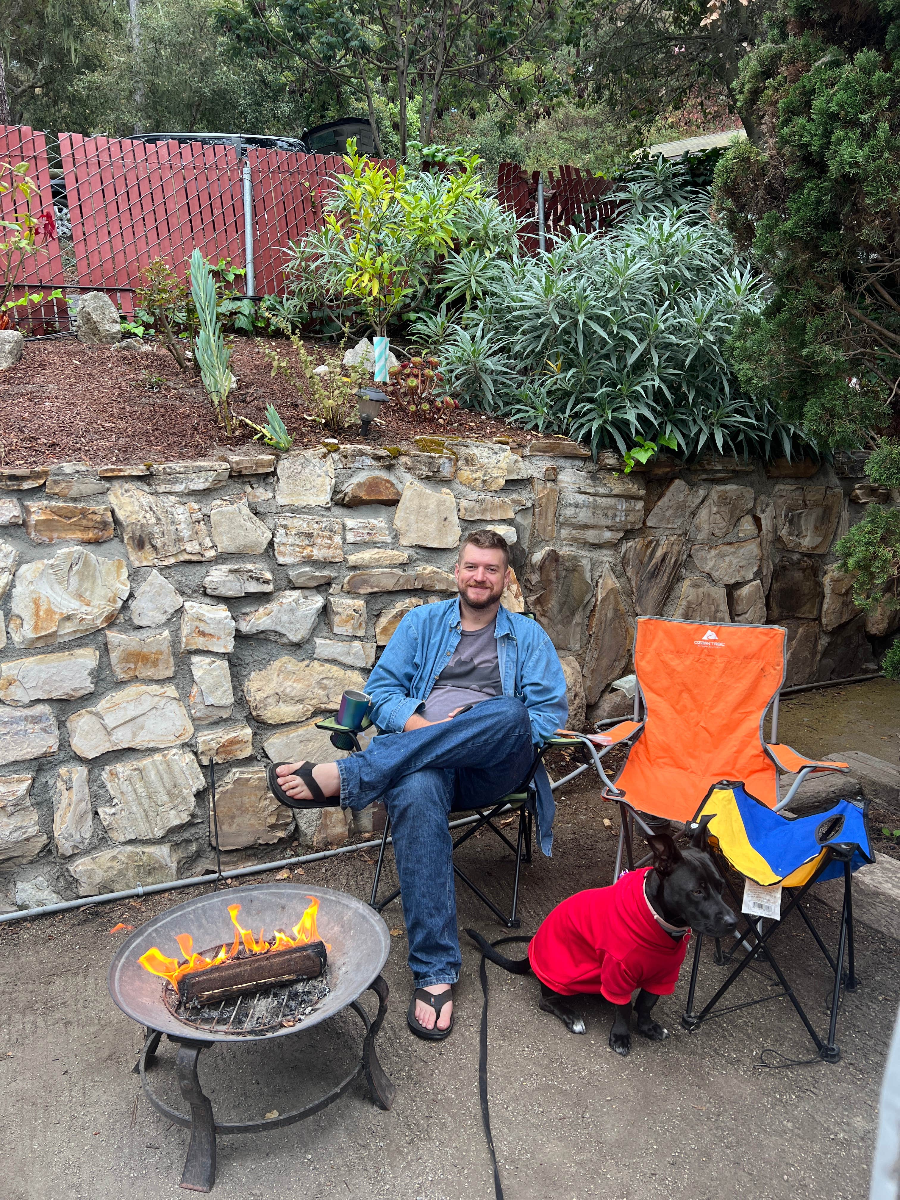 Care B.'s photo of camping with pets at Saddle Mountain near Carmel Valley Village, CA