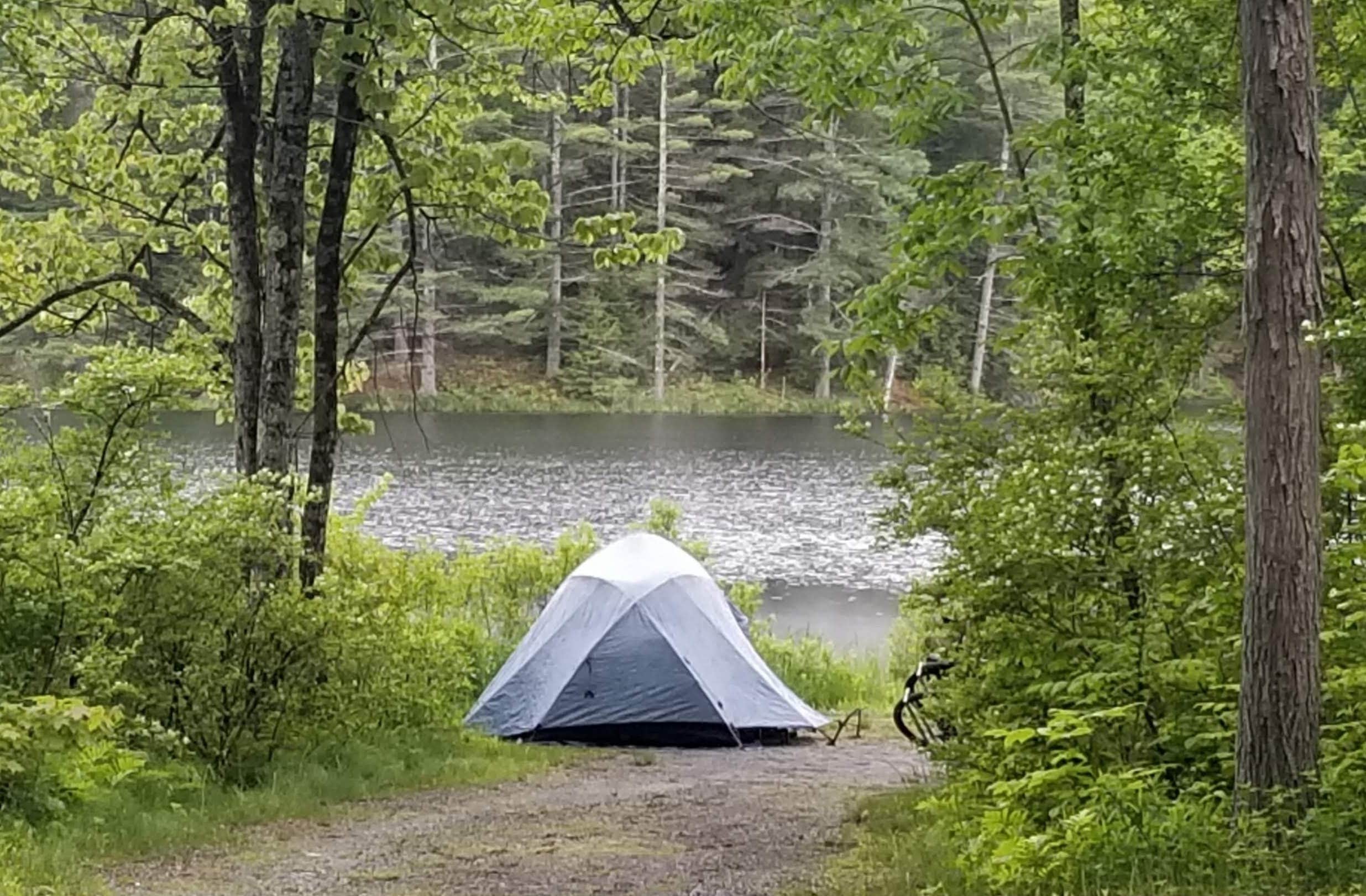 Camper-submitted photo at Half Moon Pond State Park Campground near Killington, VT