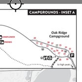 campground map, I was in oak ridge but can't remember what site I was in