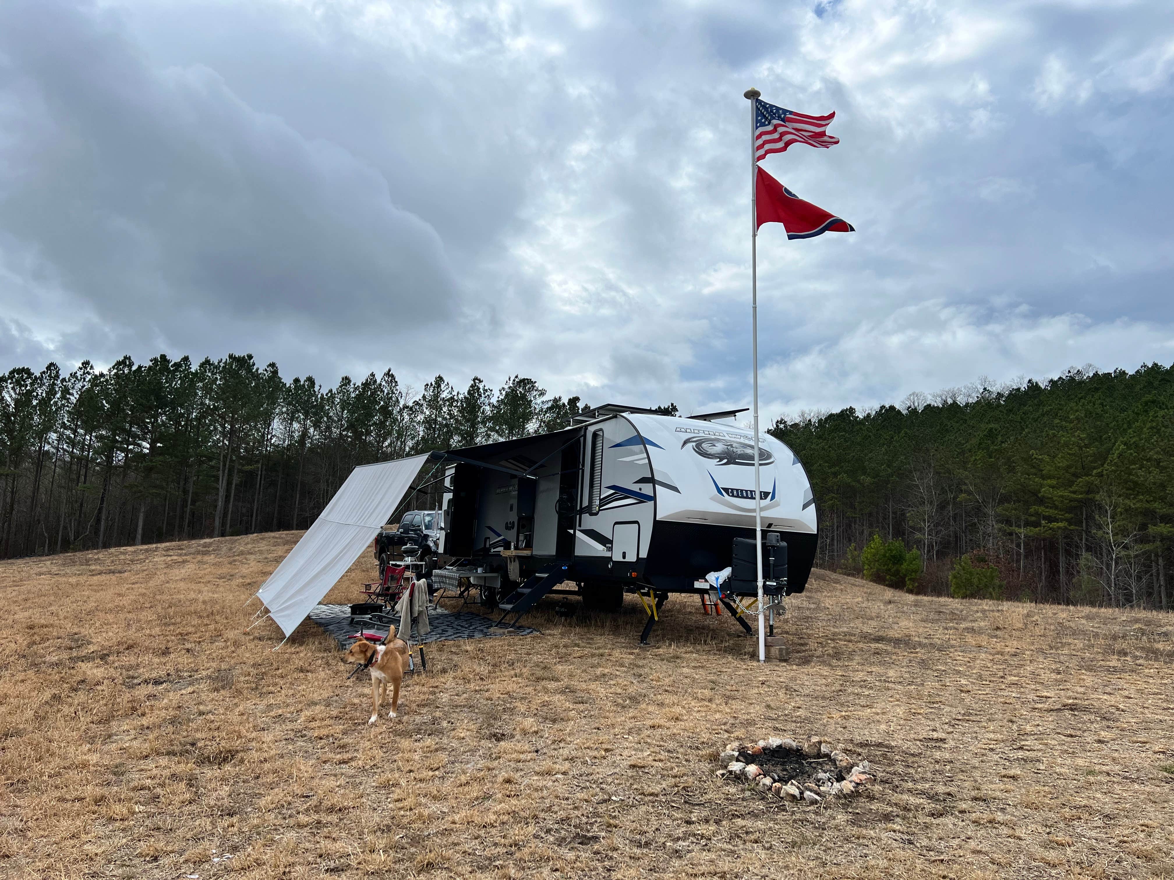 Ralf B.'s photo of camping with pets at Eads Bluff Farm near Sale Creek, TN