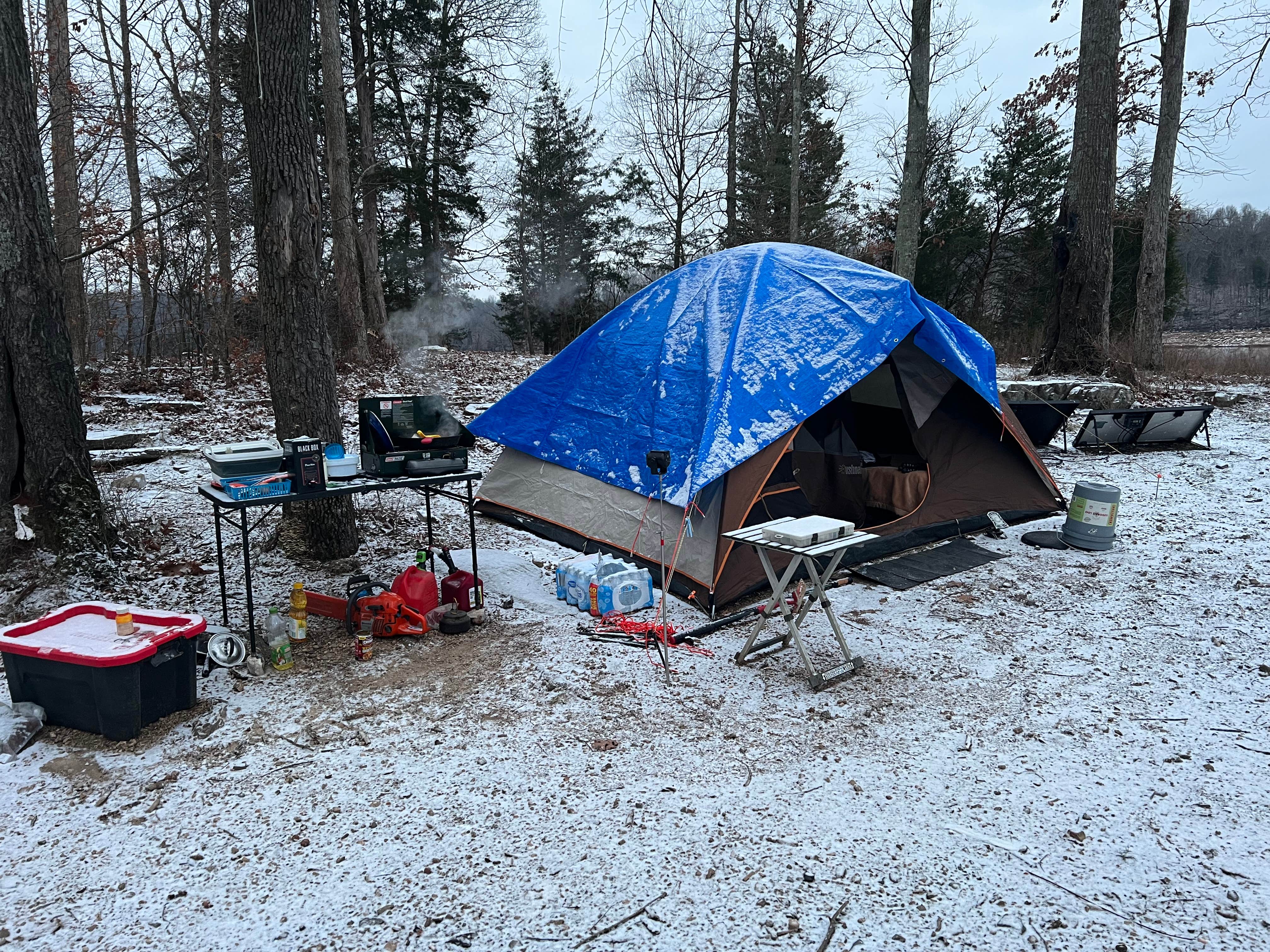 Andy K.'s photo of tent camping at TVA Public Land- Fork Bend near Laurel River Lake