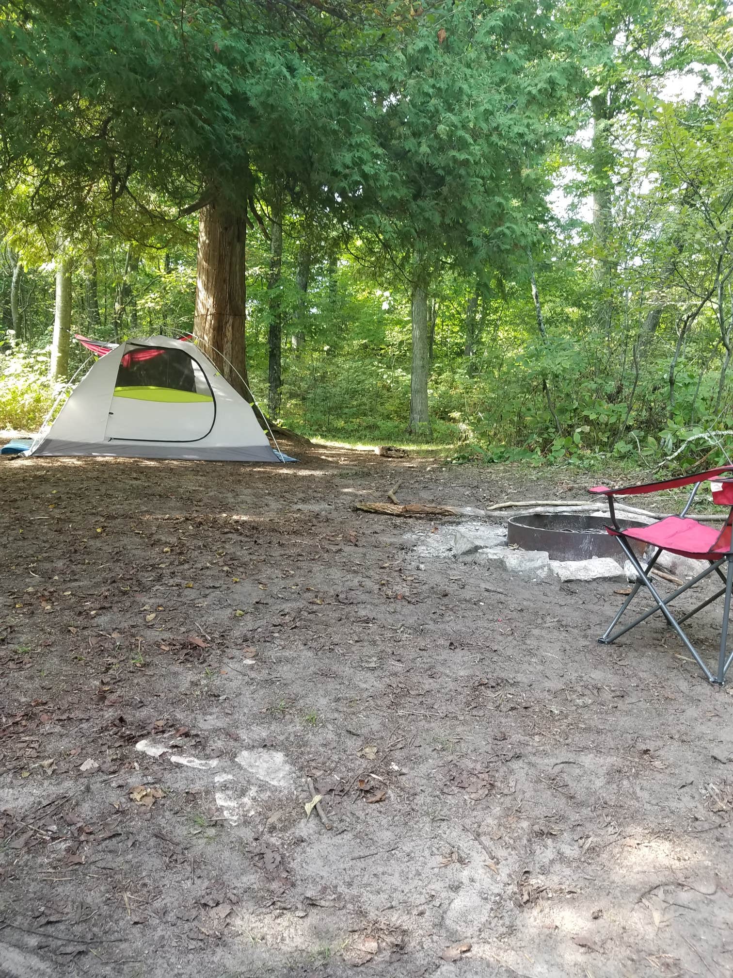 Kevin S.'s photo of tent camping at Rock Island State Park Campground near Sister Bay, WI