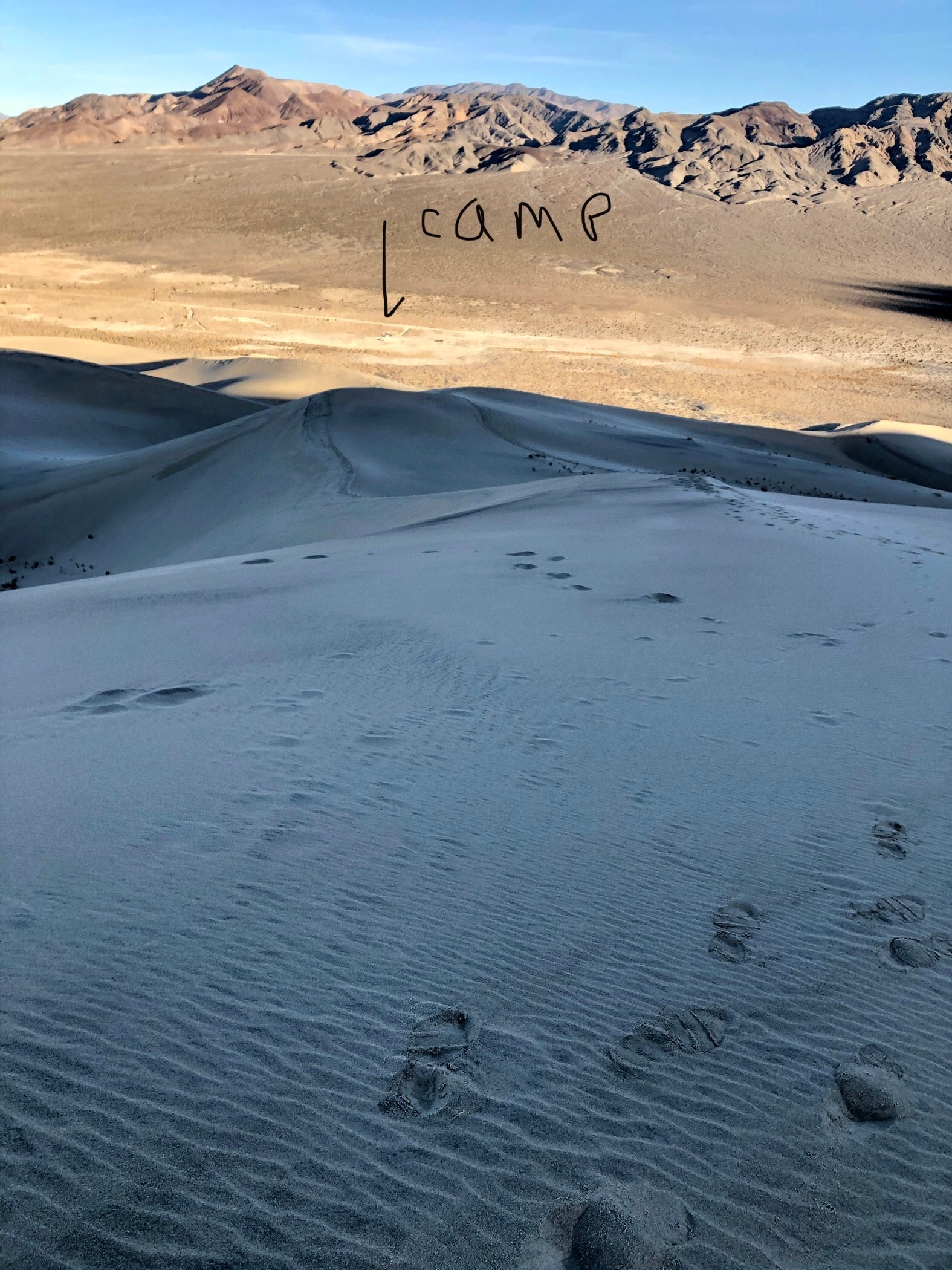 Camper submitted image from Eureka Dunes Primitive Campground — Death Valley National Park - 2