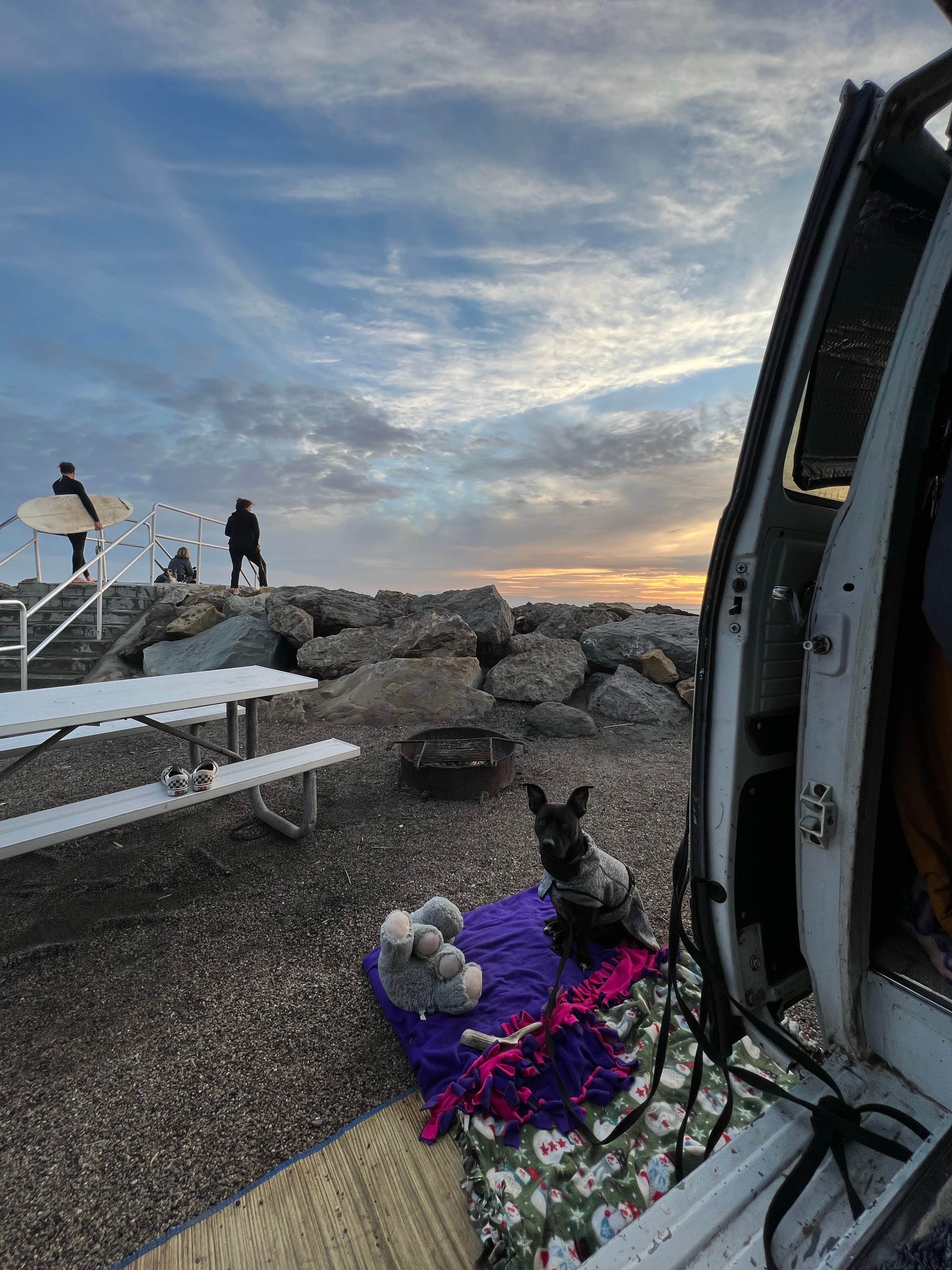 Care B.'s photo of camping with pets at Hobson Beach County Park near Santa Barbara, CA