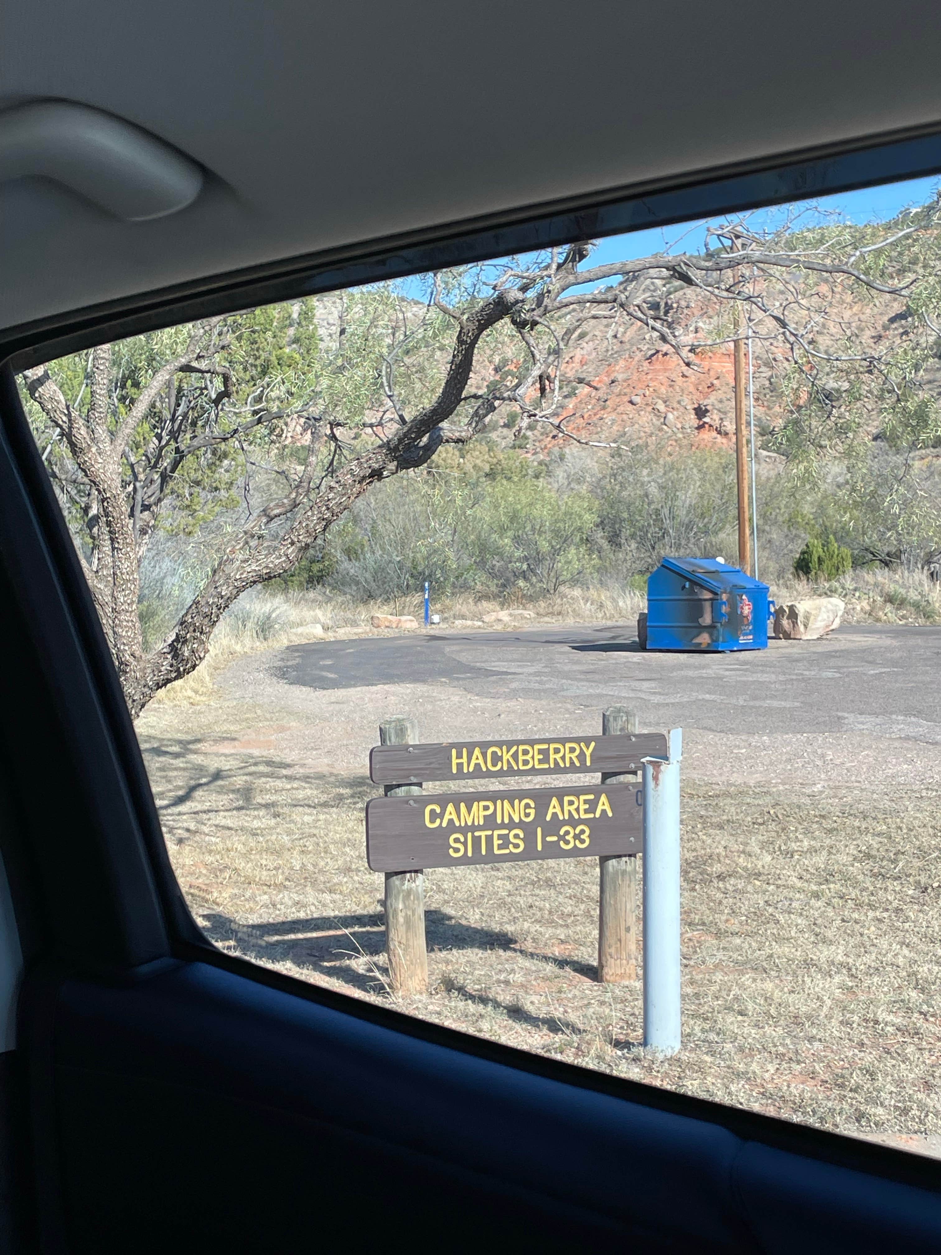 Shana D.'s photo of camping with pets at Hackberry Campground — Palo Duro Canyon State Park near McClellan Creek National Grassland