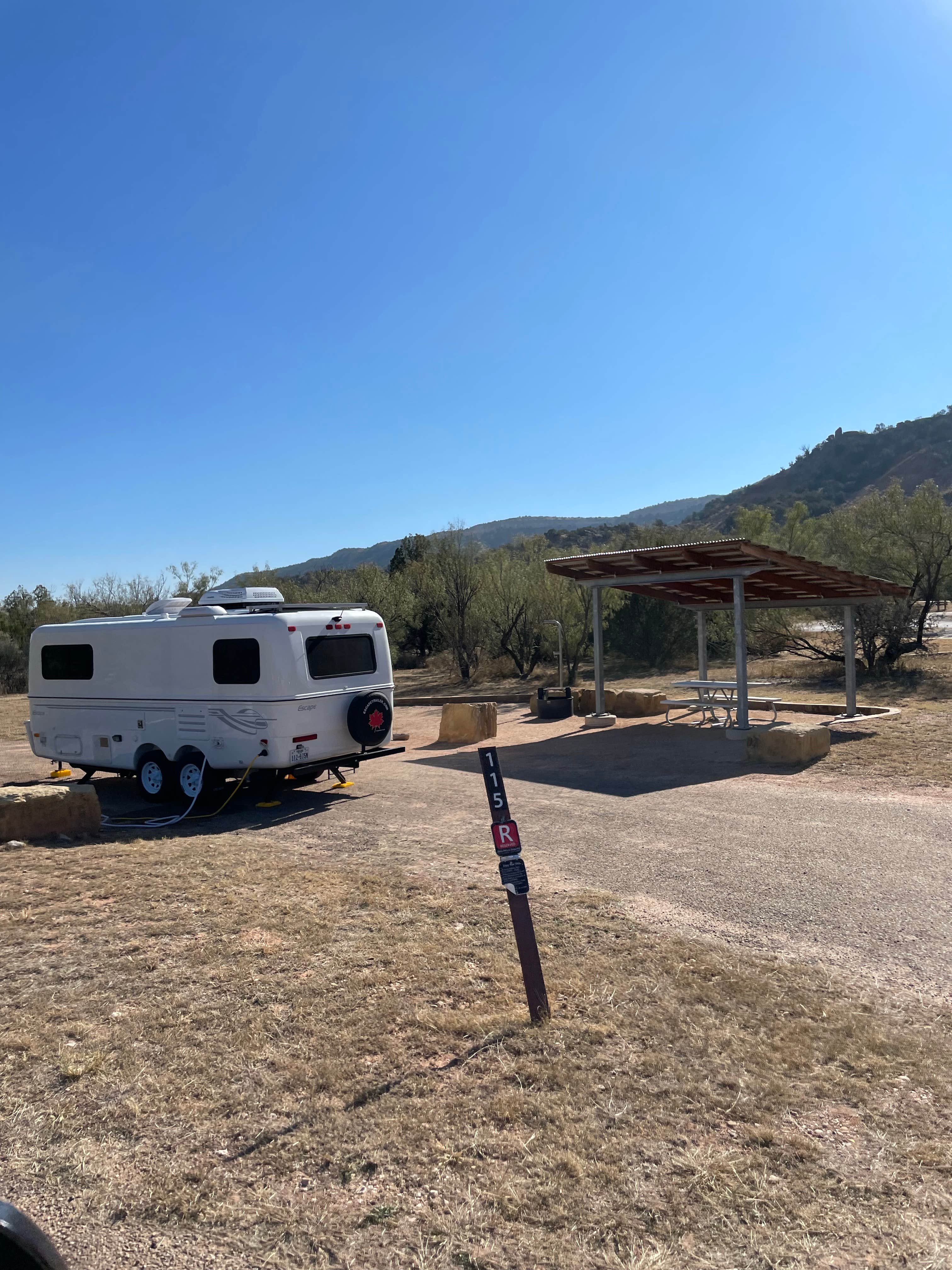 Shana D.'s photo of rv camping at Juniper Campground — Palo Duro Canyon State Park near Vega, TX