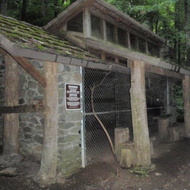 The last caged shelter remaining on the AT in the Great Smokies