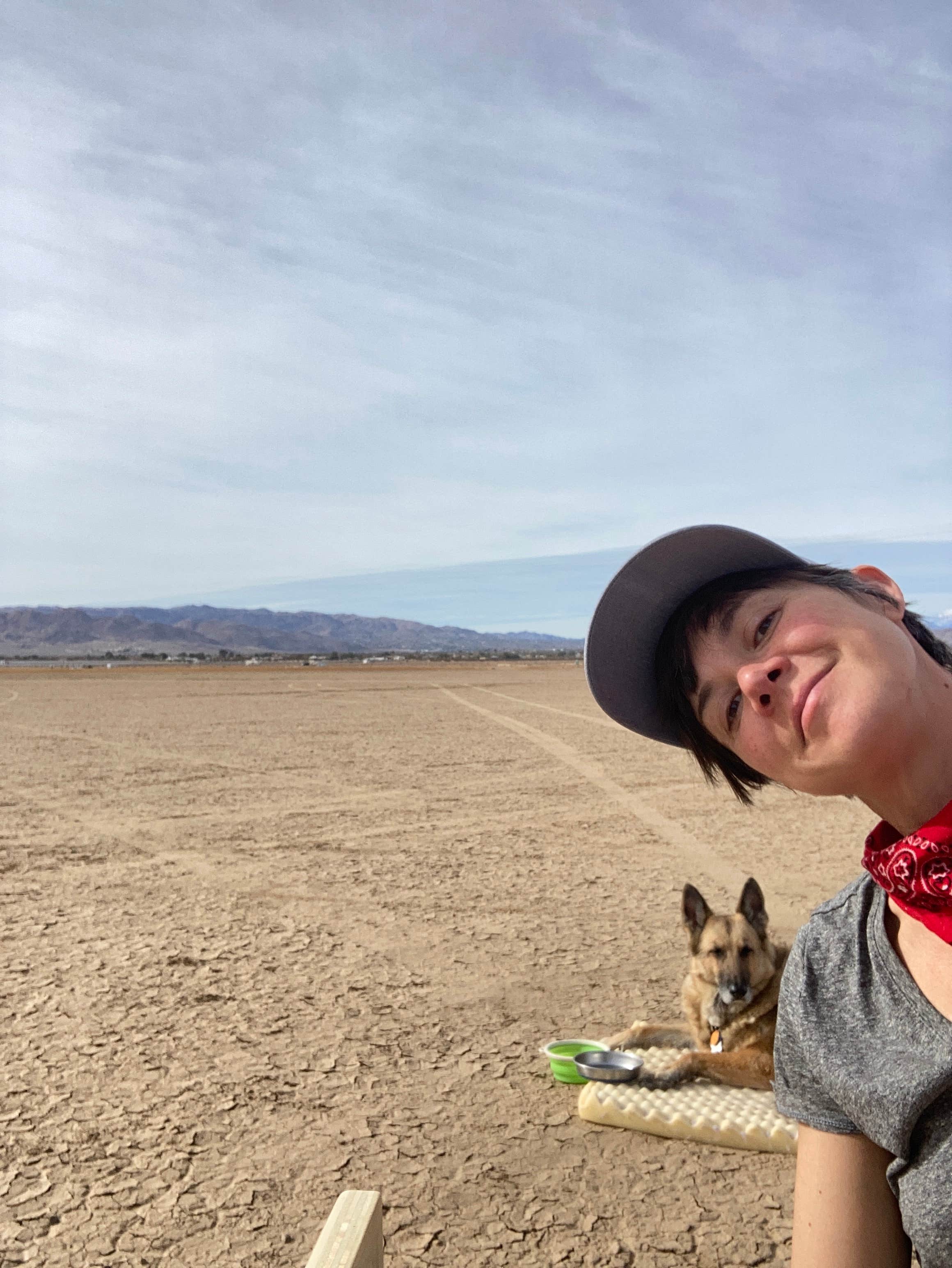 cal K.'s photo of camping with pets at Joshua Tree North BLM near Twentynine Palms, CA
