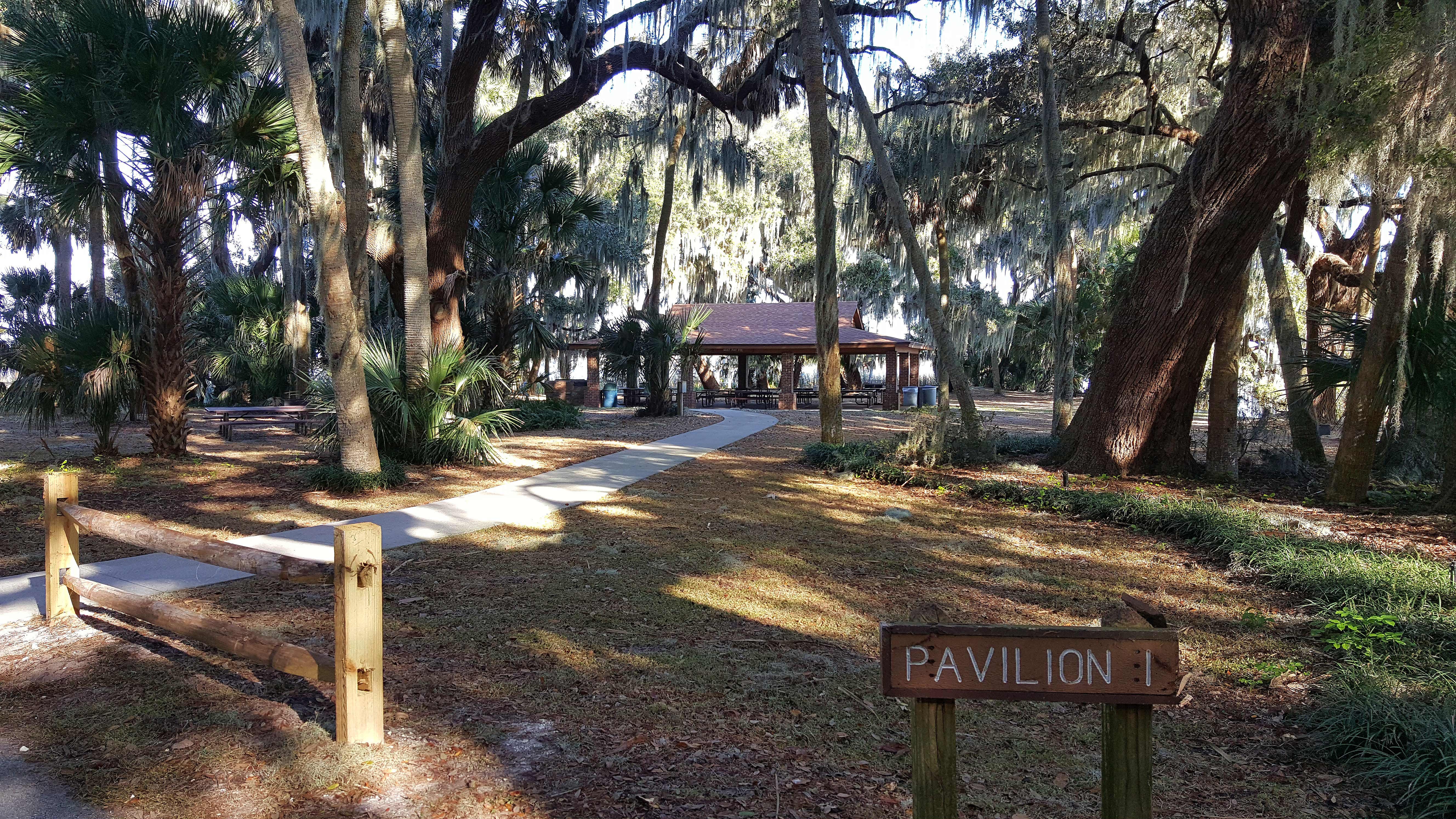 Pavilion is perfect for picnicking or family gatherings.