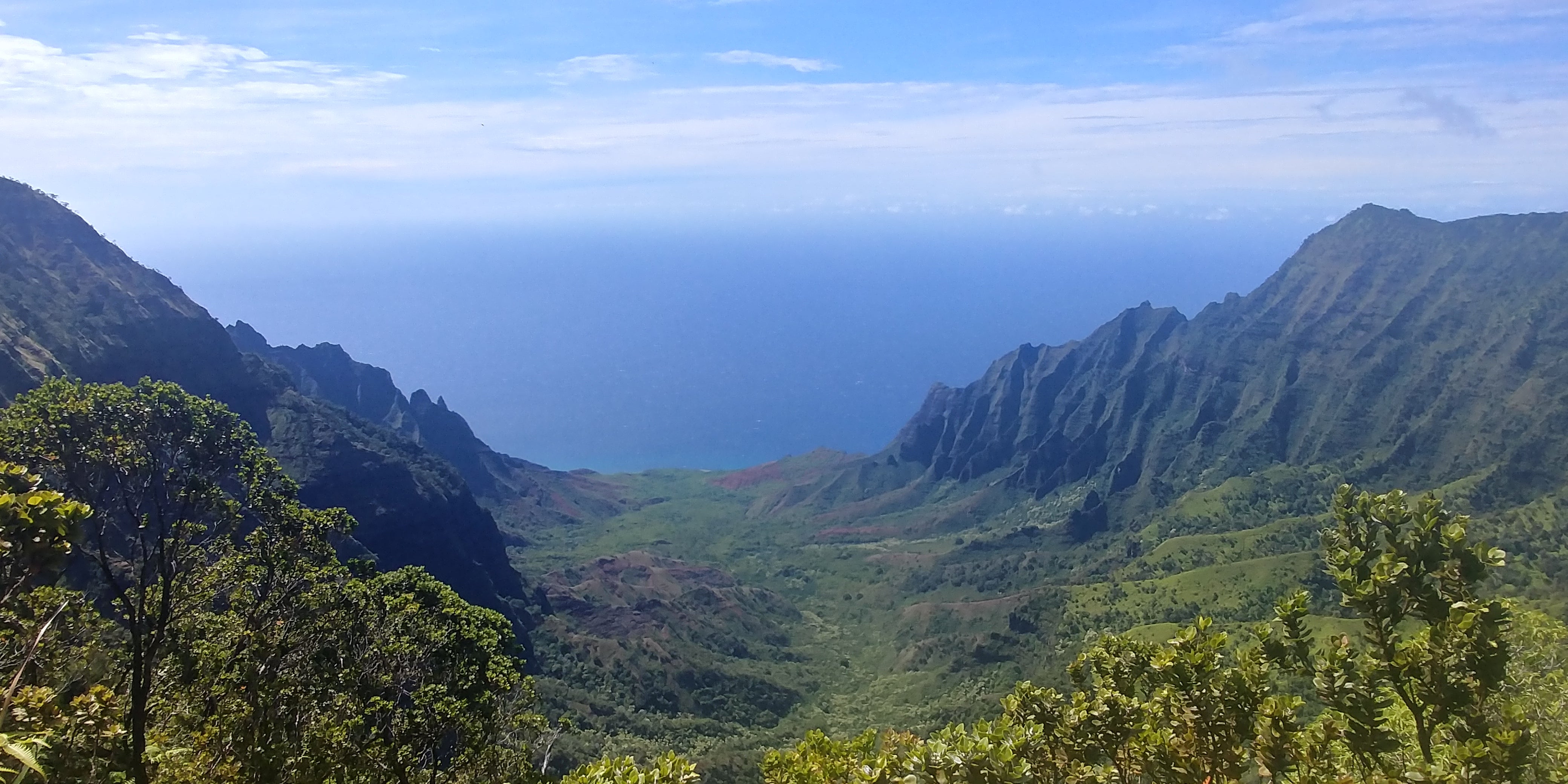 Nearby, the lookout over Kalalau Valley is incredible