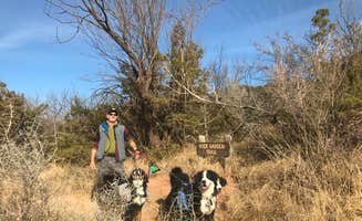 Sallie H.'s photo of camping with a horse at Fortress Cliff Primitive — Palo Duro Canyon State Park near McClellan Creek National Grassland