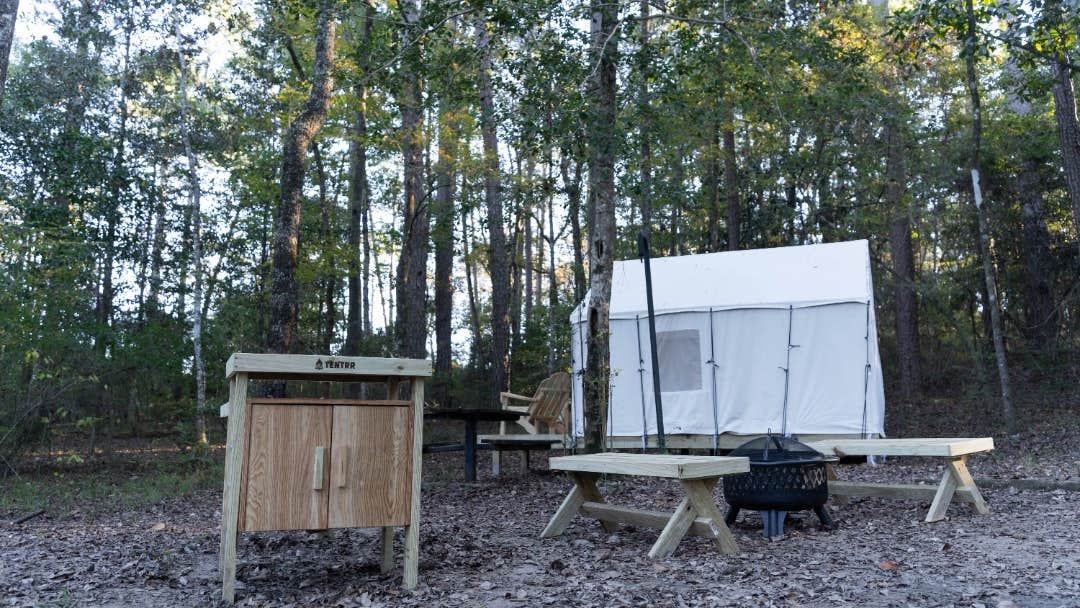 The Dyrt's photo at Tentrr State Park Site - Mississippi Percy Quin State Park - Southside Lakeview H - Single Camp near Wesson, MS