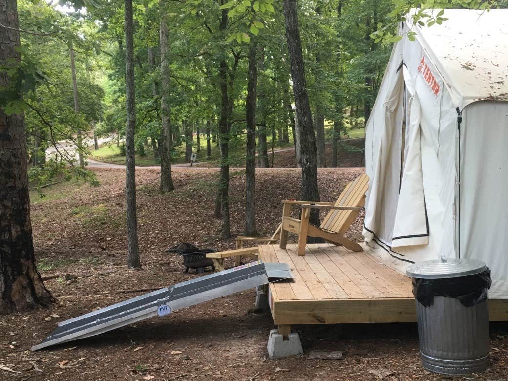 Camper submitted image from Tentrr State Park Site - Mississippi Tishomingo State Park - Haynes Lake South E - Single Camp - Wheelchair-Friendly - 2