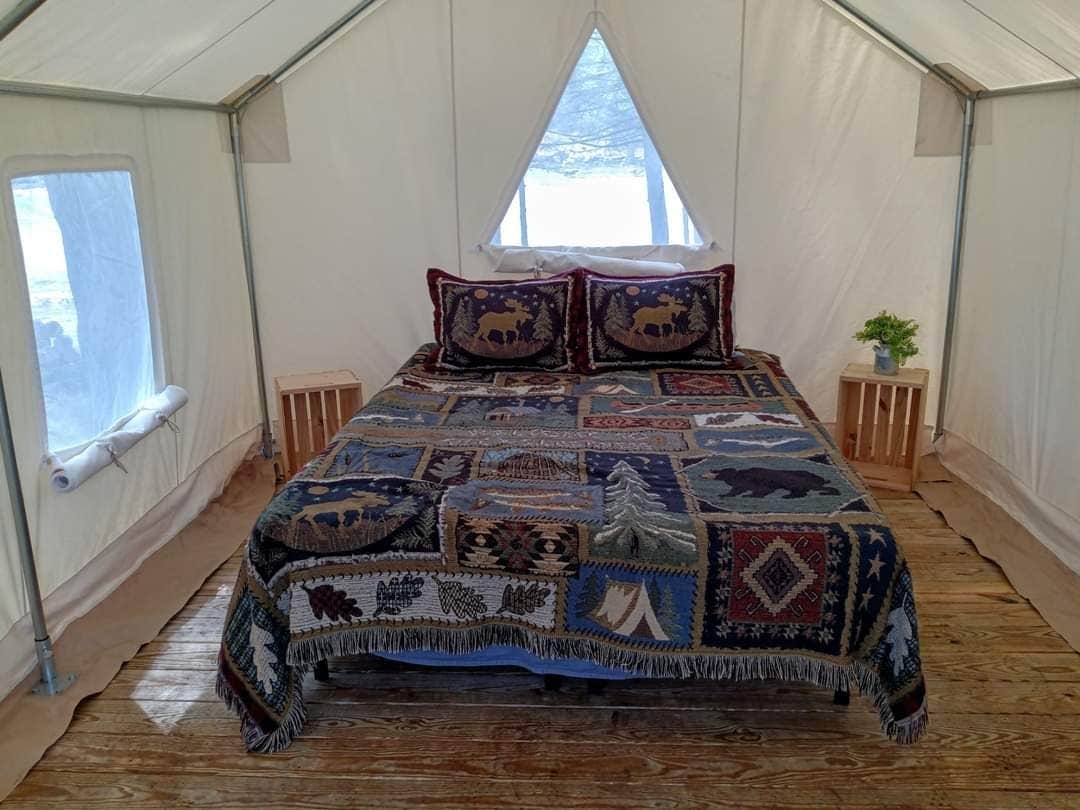 Katy F.'s photo of glamping accommodations at Lake Genero near Tobyhanna, PA