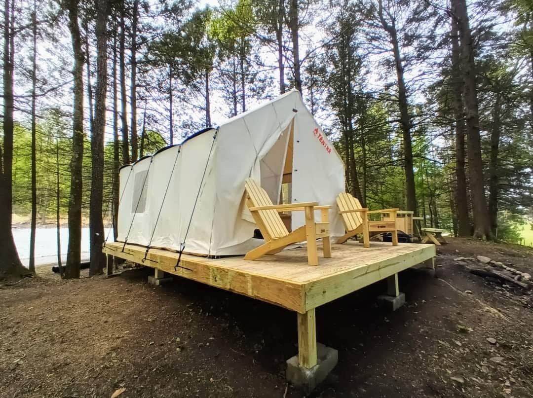 Katy F.'s photo of tent camping at Lake Genero near Tobyhanna, PA