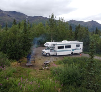 Camper-submitted photo from Denali's Doorstep: RV & Tent Camp Site w/Fire Pit