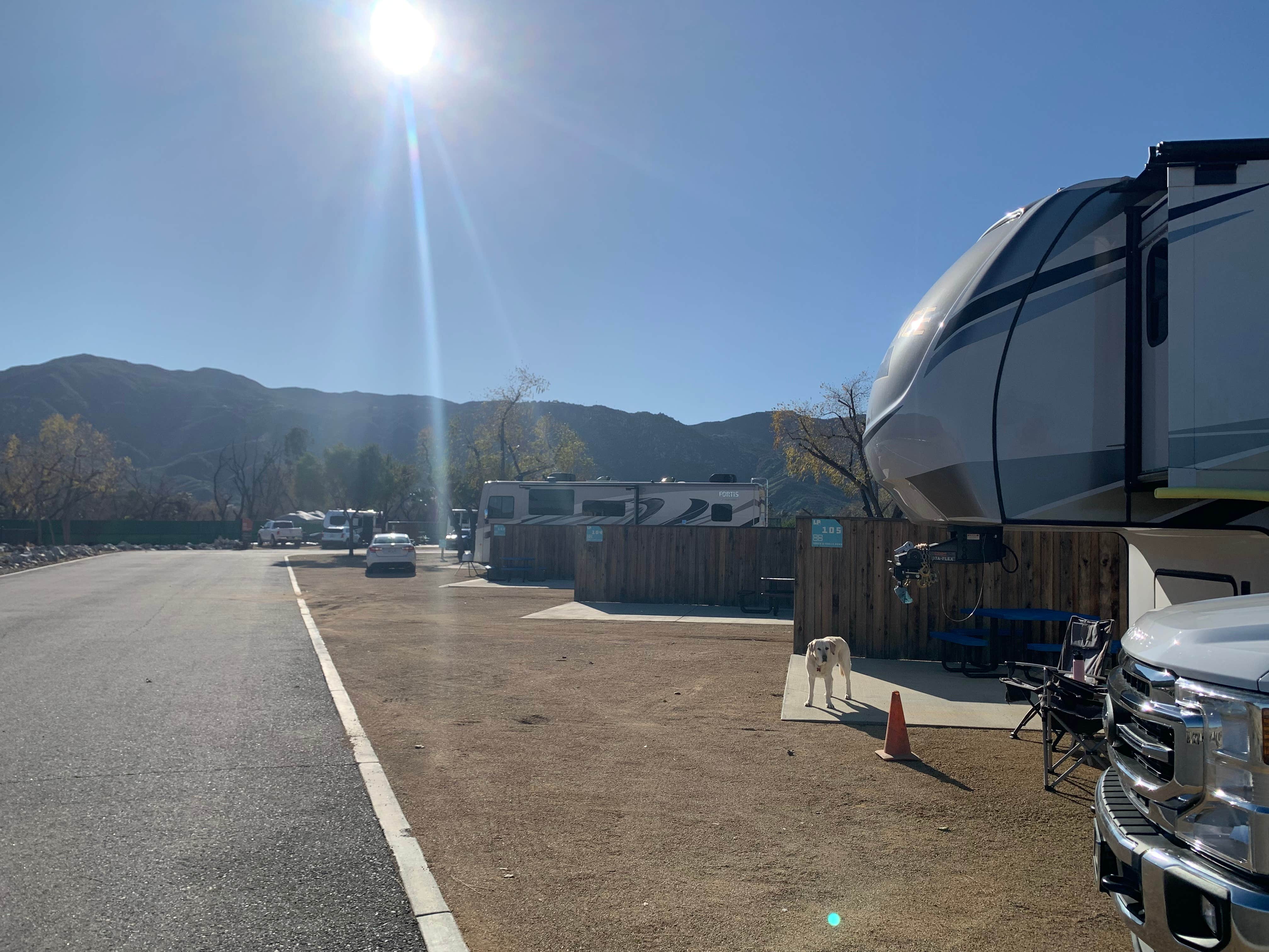 Kellie's photo of camping with pets at Launch Pointe Recreation Destination and RV Park near Ladera Ranch, CA