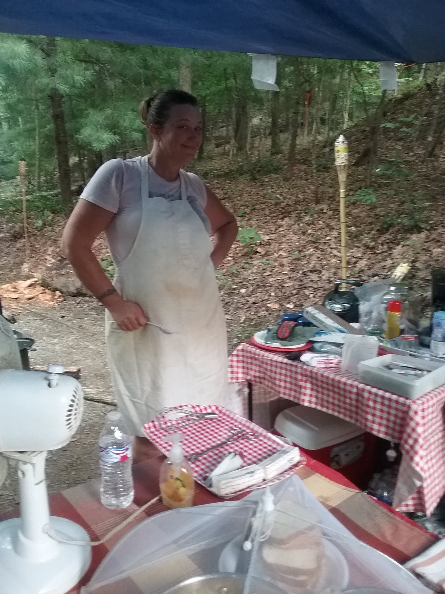 We love cooking all our meals breakfast lunch and dinner over an open flame. We always gain weight camping lol! 