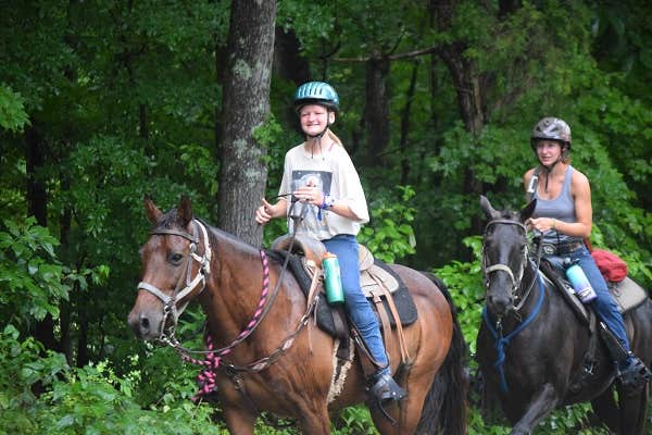 Tony&#x27;s photo of camping with a horse at Camp Ondessonk near Whittington, IL