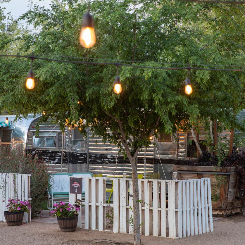 The Cozy Peach at Schnepf Farms Camping The Dyrt